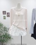  Áo thun tay dài kẻ sọc 8079 