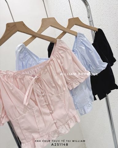  Áo kiểu nút bọc 2696 