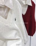  Áo sơ mi kẻ sọc + gile len 7212 