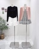  Áo cardigan len mỏng thêu chữ 7017 
