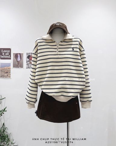  Áo hoodie polo khoá kéo 6792 