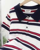  Áo thun polo sọc đen đỏ 5776 