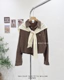  Áo sơ mi sọc + khăn len 1021 