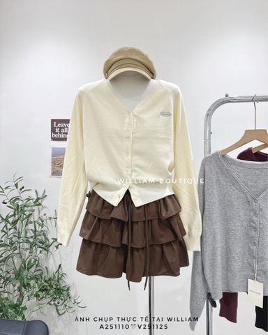  Áo khoác cardigan len mỏng thêu chữ 5602 