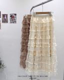  Váy lưới dài xếp tầng 1015 