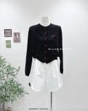  Áo cardigan len mỏng thêu chữ 7017 