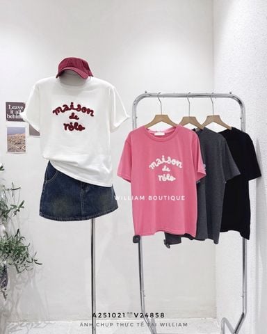  Áo thun chữ thêu Maison 7117 