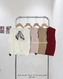  Áo gile len phối khăn 9387 