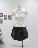  Áo dệt kim nút túi nắp 3008 