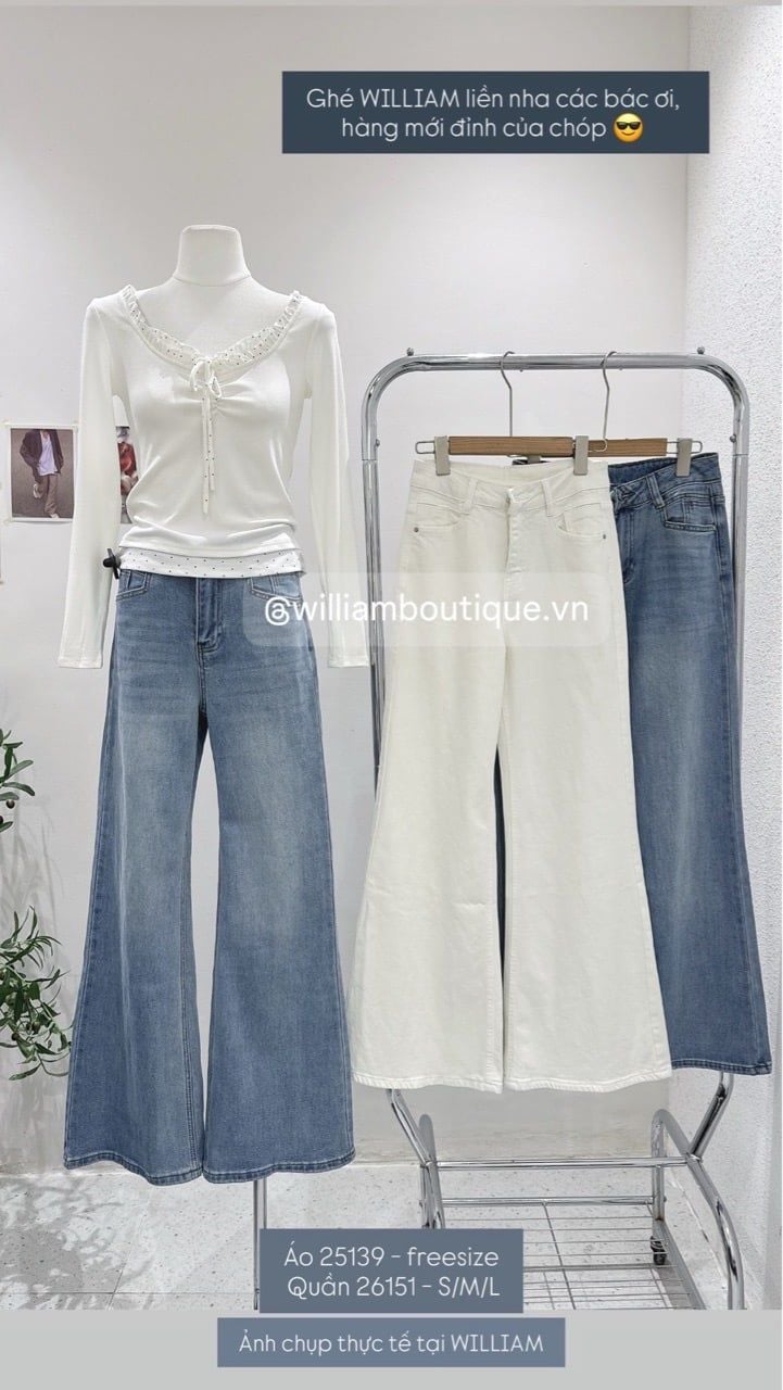  Quần jean bát dài 6013 