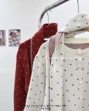  Áo khoác cardigan len bi kèm khăn 0054 