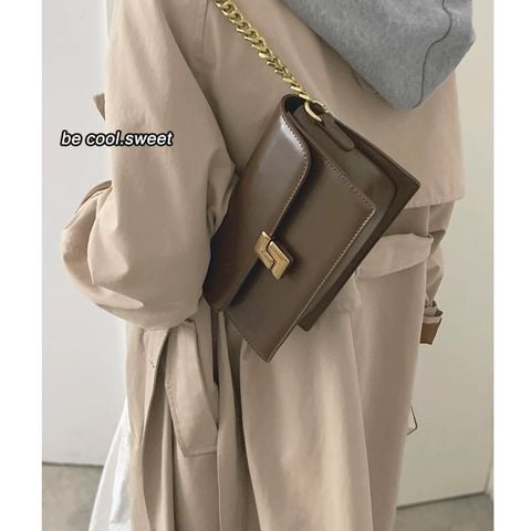  Túi da hộp khoá vuông 705 