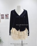  Áo khoác cardigan len mỏng thêu chữ 5602 