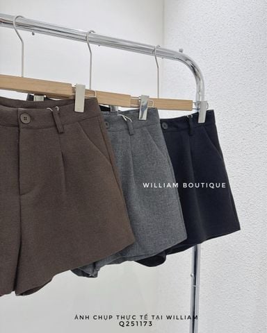  Quần short dạ lưng cao 8027 