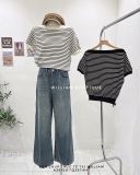  Áo dệt kim tay ngắn cổ thuyền 9211 