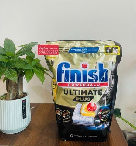  Viên rửa bát Finish Ultimate+ Plus All In 1 túi 90 viên 