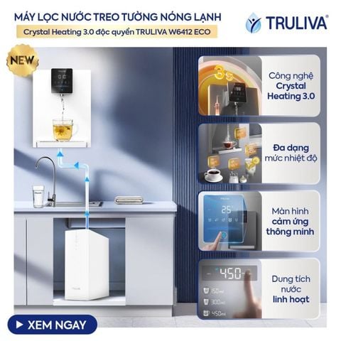 Máy Lọc Nước Nóng Lạnh Treo Tường Truliva W6412 