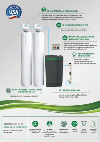  Hệ Thống Lọc Nước Đầu Nguồn AOW-S500 PREMIUM 
