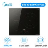  Bếp Từ 3 Vùng Nấu Midea MC-IT7423 
