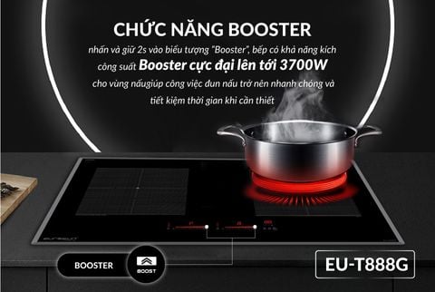  Bếp từ 2 bếp Eurosun EU-T888GE (SILVER) nhập khẩu Đức 