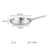  Chảo thép Fissler Pure made in Germany size 20/24/28 cm 