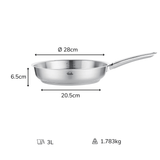  Chảo thép Fissler Pure made in Germany size 20/24/28 cm 