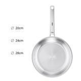  Chảo thép Fissler Pure made in Germany size 20/24/28 cm 