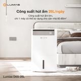  Máy hút ẩm Lumias D6S-26L công suất 26 Lít 