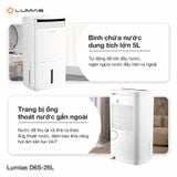  Máy hút ẩm Lumias D6S-26L công suất 26 Lít 