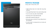  Máy rửa bát 13 bộ Midea MDW13-7635QB 