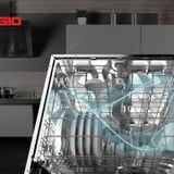  Máy rửa bát Texgio 8 bộ TGWF68GB  - Kết nối wifi - Sấy khí nóng 