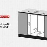  Máy rửa bát Texgio 8 bộ TGWF68GB  - Kết nối wifi - Sấy khí nóng 