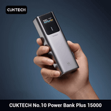  Pin Dự Phòng CUKTECH 10 PLUS 15000mAh 120W (2*Type-C + 1*USB-A, Smart TFT Display, Flight-approved) 