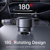  Tẩu Sạc Cho Ô Tô Baseus PrimeTrip VR1 60W (With 0.8m Retractable Cable (U+C) + Type-C, 180° Rotating Design, Dual Anti-Slip Clips, LED Indicator, 60W Triple Ports) 