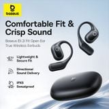  Tai Nghe Bluetooth TWS Baseus Eli 2i Fit (Bluetooth v6.0, 11H, IPX5, 2-mic AI ENC, 14.2mm dynamic drivers, SuperBass) 