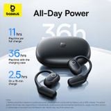  Tai Nghe Bluetooth TWS Baseus Eli 2i Fit (Bluetooth v6.0, 11H, IPX5, 2-mic AI ENC, 14.2mm dynamic drivers, SuperBass) 