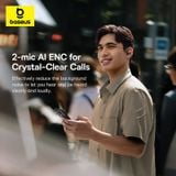  Tai Nghe Bluetooth TWS Baseus Eli 2i Fit (Bluetooth v6.0, 11H, IPX5, 2-mic AI ENC, 14.2mm dynamic drivers, SuperBass) 