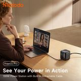 Củ Sạc Nhanh Để Bàn MCDODO FreeGo Pro CH-139 100W (2*Type-C + 1*USB-A port + 100cm Type-C Built-in cable, Smart Digital Display) 