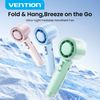  Quạt Cầm Tay Mini VENTION PBG (3000mAh, 8H, 100-Level Stepless Adjustment, Smart LED Display, 13000RPM, 90° Folding Head) 