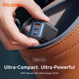  Củ Sạc Nhanh MCDODO Gana series CH-098 67W (2*Type-C +1*USB-A port) 