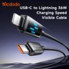  Cáp Sạc Nhanh C to Lightning MCDODO CA-263 36W (1.2m, 480Mbps, 4 Display Modes Speed, Supports CarPlay) 