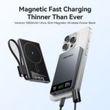  Pin Dự Phòng Không Dây Kèm Cáp Type-C VENTION FKK 5000mAh 20W (15W Wireless Charging, TFT Display, 1*Type-C port) 