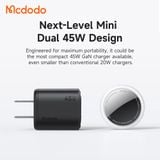  Củ Sạc Nhanh MCDODO Gana series CH-102 45W (2*Type-C port) 