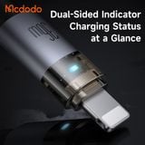  Cáp Sạc Nhanh C to Lightning MCDODO CA-694 36W (1.2m, Supports CarPlay, Dual-Sided Indicator, 480Mbps) 