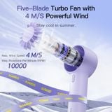  Quạt cầm tay Baseus GoTrip DT1 Mini – 1200mAh, gió mạnh 4m/s, 3 tốc độ, êm 39dB, quay 10000RPM, dùng 4h 