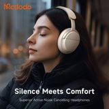  Tai Nghe Chụp Tai Không Dây MCDODO T02 series HP-142 (Bluetooth v5.4, 56H, ANC, 40mm super-magnetic diaphragm, with USB-C Audio Port, Powerful Bass) 