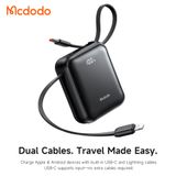  Pin Dự Phòng Kèm Cáp Type-C + Lightning MCDODO Minikit series MC-862 10000mAh 22.5W (1*Type-C port) 