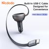  Tẩu Sạc Cho Ô Tô MCDODO CC-485 80W (With 80cm Type-C 45W built-in Retractable Cable, 1*Type-C + 1*USB-A port, Indicator Light Ring) 