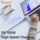  Cáp Sạc Nhanh C to C MCDODO CA-425 100W (1.2m, Four Display Modes Speed, Support CarPlay, 480Mbps) 
