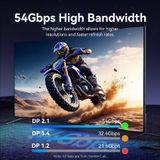  Cáp DisplayPort2.1 VENTION HGB 16K (16K@60Hz / 10K@60Hz / 8K@240Hz / 4K@360Hz / 2K@480Hz / 1080P@540Hz, HDR10+, HDCP 2.2, DSC 1.2a, 54Gbps, 3D Stereoscopic Imaging, FEC, NVIDIA G-Sync, AMD FreeSync Premium Pro, DSC, 32-bit audio) 